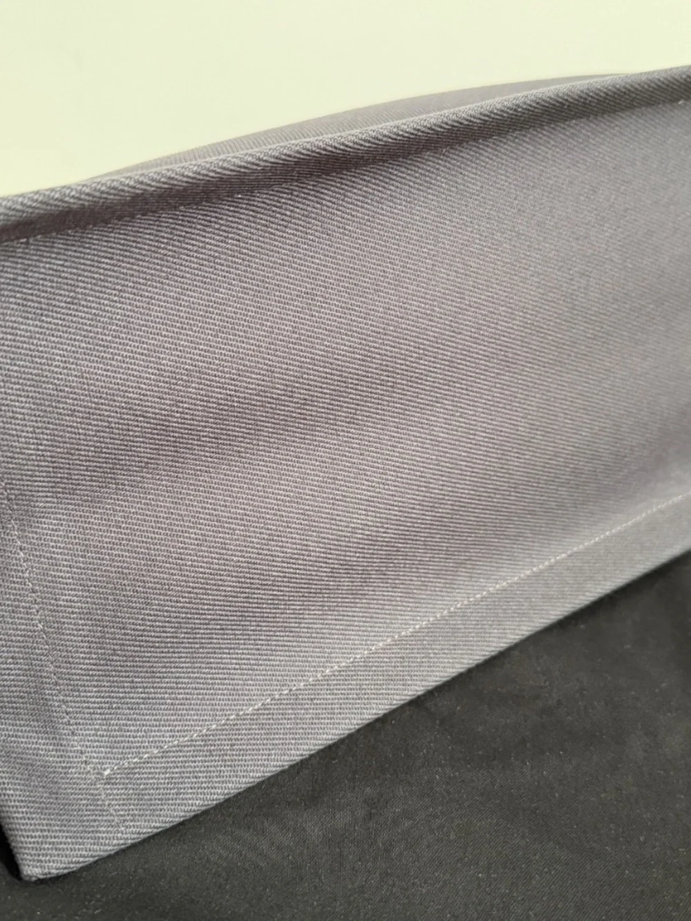 Saint Laurent YSL Rive Gauche Gray Canvas Logo Black Leather Tote Bag - Picture 11 of 16